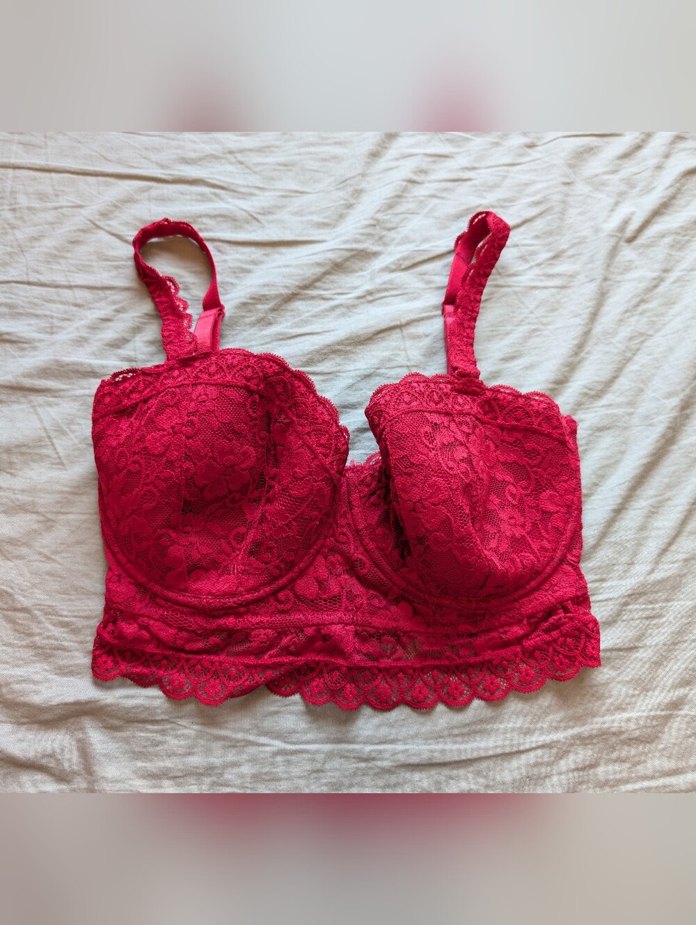 NWOT Pour Moi Rebel Convertible Longline Bra 32G Red